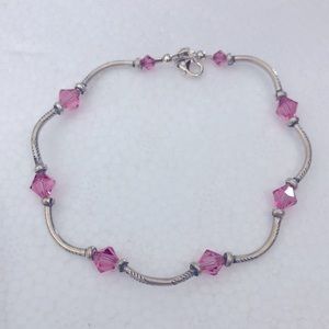 TIBETAN PINK SWAROVSKI BRACELET